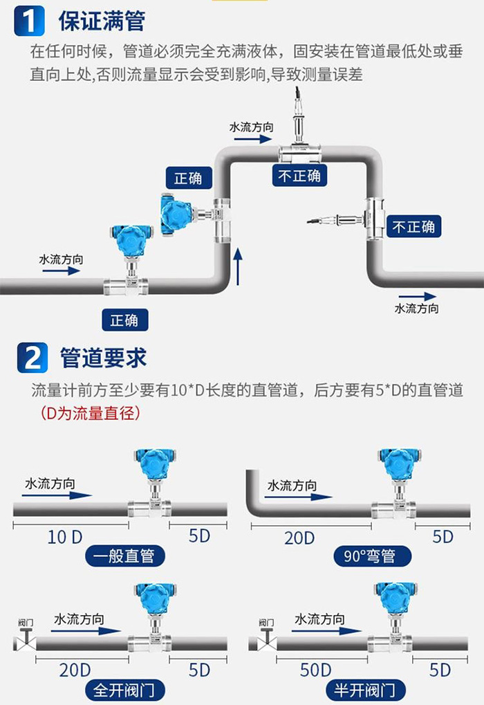 大豆油流量計管段安裝要求