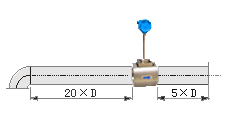 不銹鋼渦街流量計直管段安裝要求示意圖三