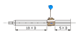大口徑渦街流量計直管段安裝要求示意圖二