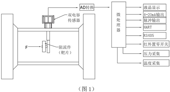 一體化靶式流量計工作原理圖